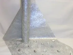 chemin de table métalisé argent - Voir en grand