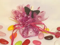 tulle automatique fleuri - Voir en grand